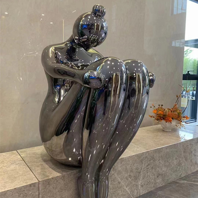 Dekorative Metallzusammenfassungs-sitzende Frauen-menschliche Figur Art Sculpture