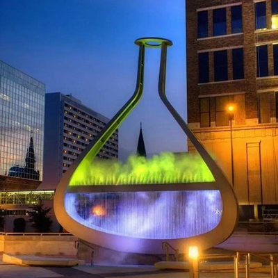 Große Outdoor-Brunnen-Wasserlandschafts-Flaschen-dekorative Metallskulptur