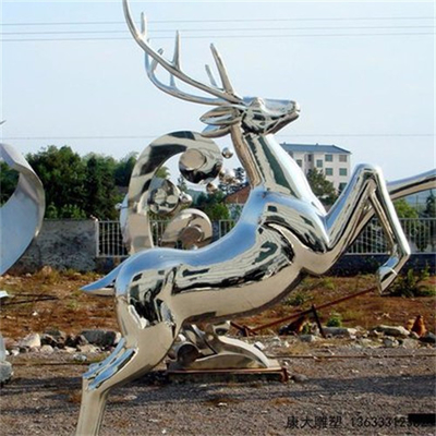 Moderne Garten-Dekorations-Edelstahl-Rotwild-Skulptur-Metallrotwild-Statue