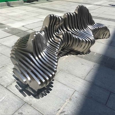 Garten-großes Statuen-Metallabstrakter Spiegel Art Stainless Steel Sculpture