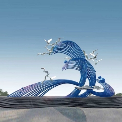 Glatter berühmter Art Modern Abstract Metal Sculptures für Verzierung im Freien