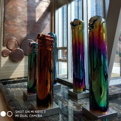 Hotel-moderner Edelstahl Art Sculptures Electroplating fertigte besonders an