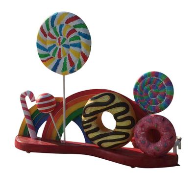 Kuchen-Lutscher-Art Outdoor Fiberglass Sculpture Painted-Farbe für Fenster-Anzeige