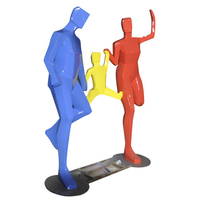 Fiberglas-abstrakter Garten gestaltet ein im Freien der ganzen Familie gemalt