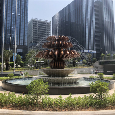 Wasser-Brunnen-Garten im Freien gestaltet Edelstahl-modernes besonders angefertigt