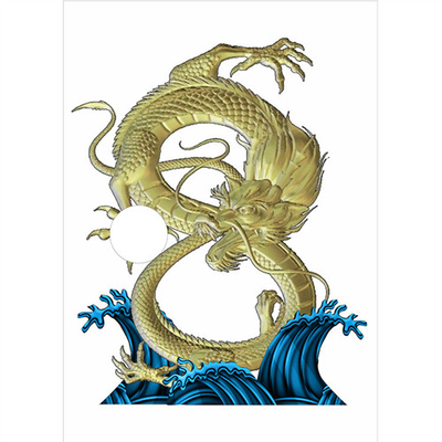 Innendekor-kundenspezifische Fiberglas-Statuen Lucky Chinese Dragon Sculptures