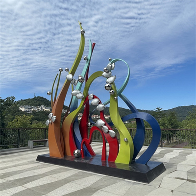 Großer Fisch-Skulptur-Garten-PolierEdelstahl-im Freien Tierskulptur