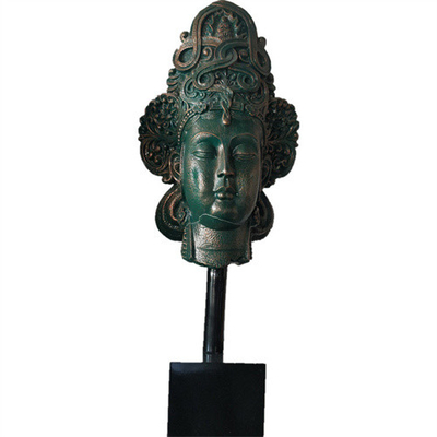 Buddha-Kopf-Bronzegarten-Statuen-Innendekoratives besonders angefertigt