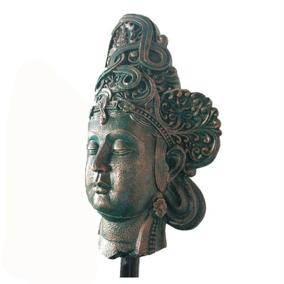 Buddha-Kopf-Bronzegarten-Statuen-Innendekoratives besonders angefertigt
