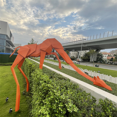 Geometrie-gestalten große Metallgiraffe im Freien dekoratives für Mall-Quadrat