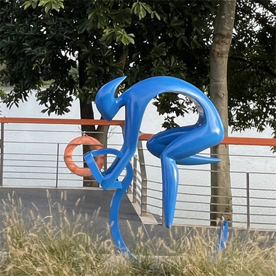 Fahrfahrrad-Malerei-Garten im Freien gestaltet Art Metal Colorful