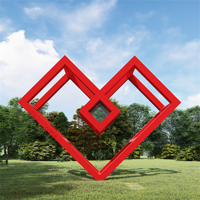 Dekorative Edelstahl-Garten-Statuen-kundengebundene Liebes-Garten-Statue im Freien