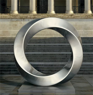 180cm Höhen-abstraktes Metall gestaltet Kreis Matte Outdoor Bronze Statue