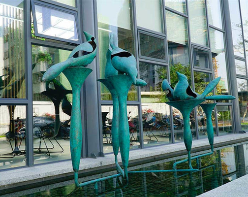 Garten-Vogel-Statuen Art Copper Peace Dove Sculptures fertigten Bronzeim freien besonders an