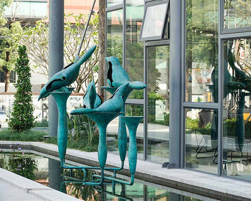 Garten-Vogel-Statuen Art Copper Peace Dove Sculptures fertigten Bronzeim freien besonders an