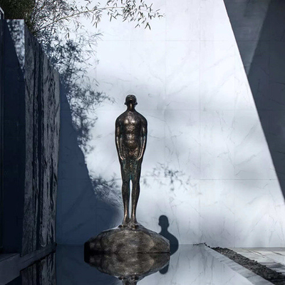 Denker-fertigten Bronzegarten-Statuen-Mann-Art-Bronzeskulptur-Künstler besonders an