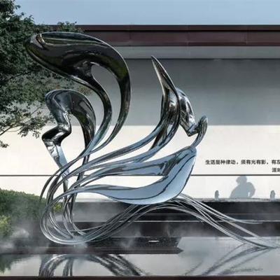 Piazza-Garten-Skulpturen extrahieren im Freien modernen Art Stainless Steel