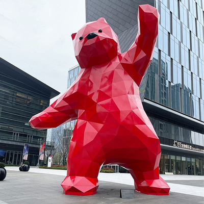 Tierischer großer Garten-Bärn-Statuen-Edelstahl im Freien polierte
