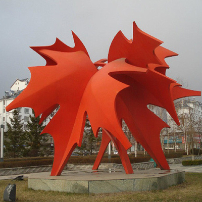 Allgemeiner Dekorations-Rotahorn-Blatt-Skulptur-Pavillon-große Metallstatuen im Freien