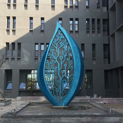 Stadtlandschafts-Metallblatt-Garten-Skulptur-Edelstahl-große Verzierungen