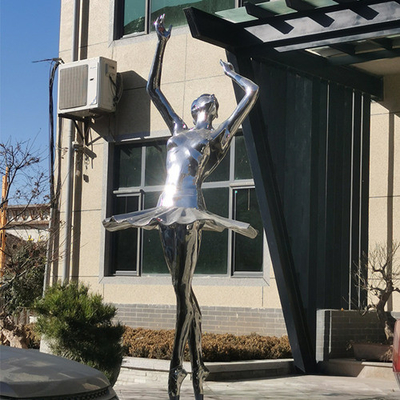 Ballett-Art Deco Dancer Figurines Stainless-Stahlgarten Art Sculpture im Freien