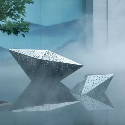 Polygon-Metallabstrakte zeitgenössische Skulptur-dekoratives im Freien für Garten