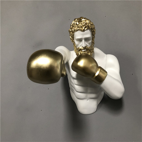 Boxende Meister-Wand-dekorative Skulptur Art Hanging Fiberglass For Gym
