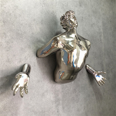 Menschliche hängende Wand Art Sculpture des Metall3d galvanisieren besonders angefertigt